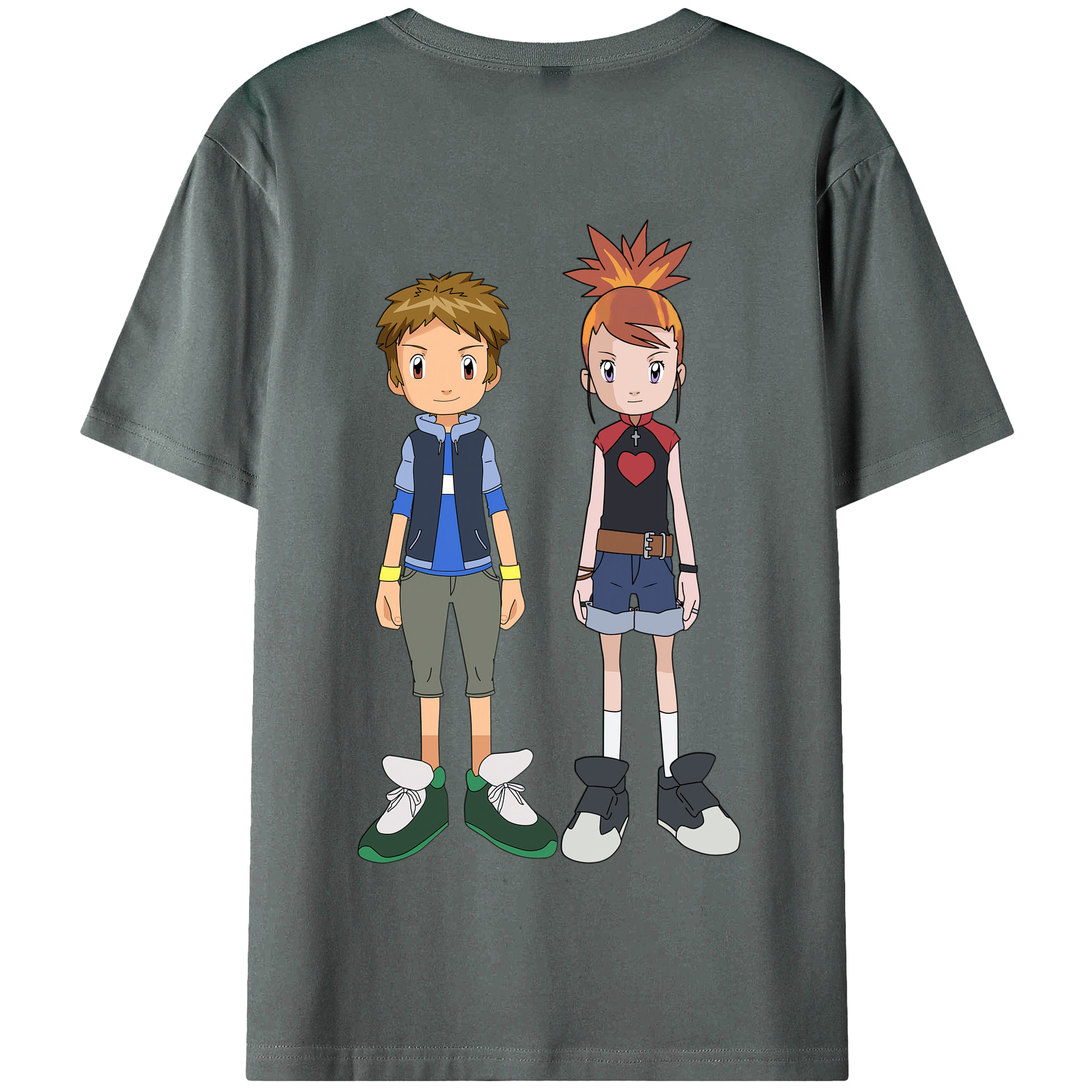 （画像用） Digimon デジタルモンスター/デジモン 綿100％半袖Tシャツ（背面プリント）
